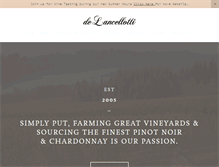 Tablet Screenshot of delancellottifamilyvineyards.com